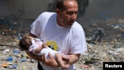 Сүриянең Хәлеб шәһәрен бомбалаудан соң