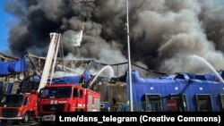 Пожар во рускиот воздушен напад во Киев, 16 септември.