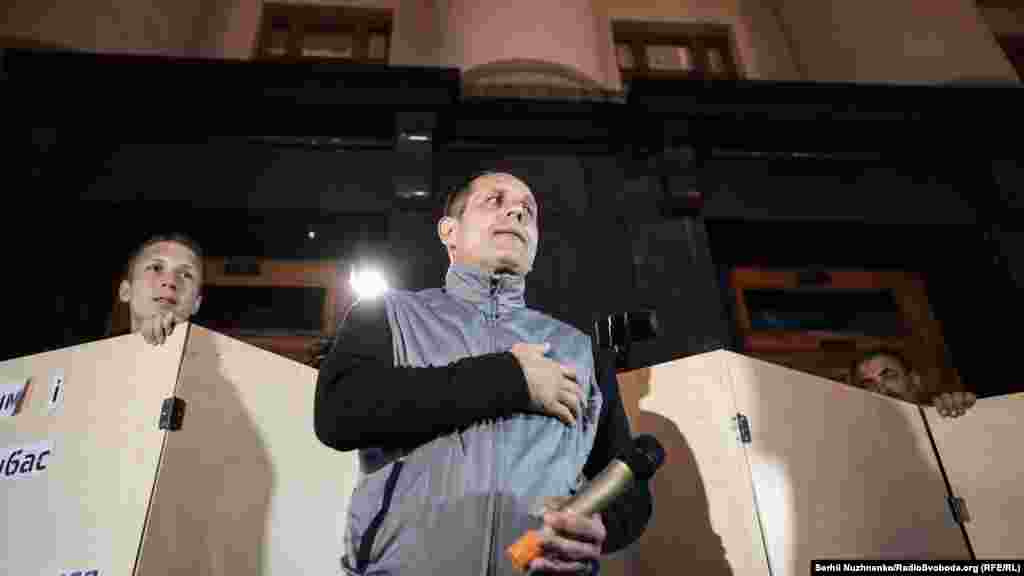 Підтримати акцію прийшов і колишній політв'язень Кремля Володимир Балух&nbsp;