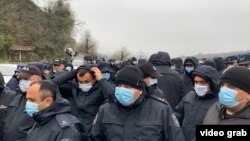 Georgia -- Protest action, Namokhvani, video grab