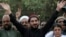 FILE: Manzoor Rashteen, leader of the Pashtun Tahafuz (Protection) Movement (PTM) waves to supporters during a demonstration in Lahore in April 2018.