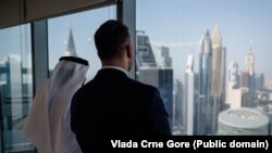 Premijer Milojko Spajić i državni ministar za spoljnu trovinu UAE Thani Al Zejudi, 29. mart 2025.