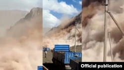 Кара-Кечедеги көчкү. 14-сентябрь, 2020-жыл. Күбөлөрдүн сүрөтү.