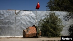 Үрүмчү. Мечит мунарасынын калдыгы.  2021- жыл. 