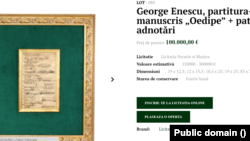 Manuscrisul Oedipe cu adnotări este evaluat la un preț de pornire de 100.000 de euro.