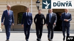 Germaniýanyň, Fransiýanyň, Ukrainanyň, Angliýanyň we Polşanyň ýolbaşçylary, 10-njy maý, Kiýew