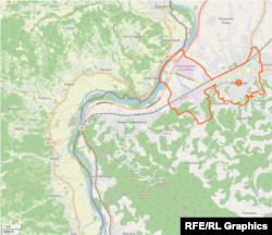 Šira lokacija na kojoj se prema informacijama srpskog MUP-a nalazio kamp za borbeno taktičku obuku
