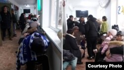 Бишкектеги Республикалык клиникалык жугуштуу оорулар ооруканасында кезек күткөндөр. 4-январь, 2025-жыл.