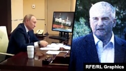 Фотоколлаж: Владимир Путин (слева) и Сергей Аксенов