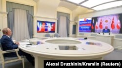 ՌԴ և Թուրքիայի նախագահներ Վլադիմիր Պուտինը և Ռեջեփ Էրդողանը զրուցում են տեսակապի միջոցով, արխիվ
