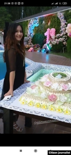 Младшая дочь хокима Андижанской области Кизлархон Абдурахманова.