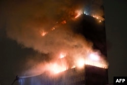 Požar u modernističkom tornju iz 1970-ih u kojem su se nekada nalazile glavne hrvatske novine Vjesnik, 18. novembar 2025.