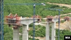 Изградба на мост на автопатот Кичево - Охрид