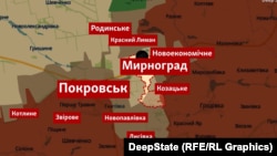 Покровський напрямок на мапі DeepState станом на 5 грудня