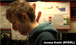 Lazăr Dinić, unul din cei șase activiști reținuți la Novi Sad - 12 decembrie 2024.