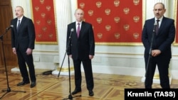 Ռուսաստանի, Հայաստանի և Ադրբեջանի ղեկավարների հանդիպմանը հաջորդած համատեղ ասուլիսը Կրեմլում, Մոսկվա, 11-ը հունվարի, 2021թ․