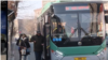 Armenia - People board a public bus in Yerevan, February 3, 2025.