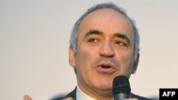 Garry Kasparov fled to the United States after he was detained by Russian police at a 2012 rally in support of the punk art collective Pussy Riot, three of whose female members were on trial for an anti-Kremlin disturbance at the time.
