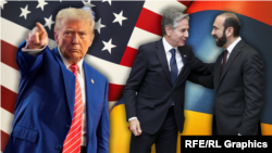 დონალდ ტრამპი, ენტონი ბლინკენი და არარატ მირზოიანი. ილუსტრირებული ფოტო