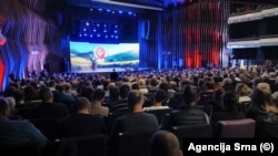 Imagine de la inaugurarea filialei din Belgrad a Societății Istorice Ruse, pe 26 octombrie 2025.