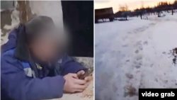 Capturi de ecran din imaginile trimise de migranții tadjici, care arată condițiile lor de viață.