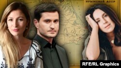 Відомі кримчани, які змушені були залишити окупований півострів і перебратися на материкову частину України: перша заступниця міністра закордонних справ України Еміне Джеппар (л), актор і режисер Ахтем Сеітаблаєв, співачка Джамала. Фотоколаж