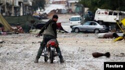 Жакында "Ислам мамлекети" радикал тобунан тазаланган Сириянын Кобани шаары.  