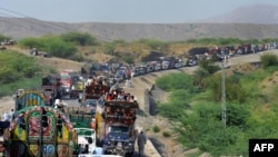 Civilians fleeing North Waziristan.