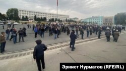 Митингующие в Оше. 6 октября 2020 года. 