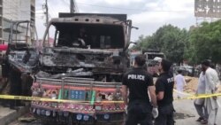 د کراچۍ ټرانسپورټرانو د لاریو سوځولو ضد پرلت وهلی دی