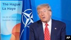 د امریکا ولسمشر ډانلډ ټرمپ په هاګ کې - انځور جون ۲۵ کال ۲۰۲۵ز