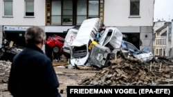 Localitatea Bad Neuenahr - Ahrweiler în 16 iulie 2021.