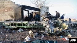 Rămășițele avionului ucrainean prăbușit lângă Teheran