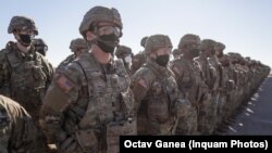 Soldați americani de la Baza Militară de la Mihail Kogălniceanu. Imagine din 2022. 