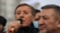 Bolat Abilov speaks at a rally in memory of those killed during the January events in Almaty on February 13.
