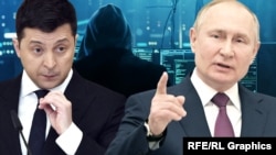 Володимир Путін та Володимир Зеленський, колаж 