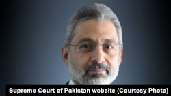 FILE: Pakistan Supreme Court Justice Qazi Faez Isa