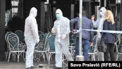 Istraga na mestu eksplozije bombe u Podgorici, iz 2018.