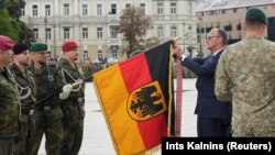 La inaugurarea Brigăzii 45 de blindate „Lietuva” a armatei germane, la Vilnius, 22 mai 2025