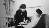 Iran -- Ayatollah Ruhollah Khomeini ( R ) and his son Seyed Ahmad Khomeini, undated