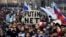 A protester holds a placard reading "Putin - No!" during an opposition rally in central Moscow in March 2019 to demand Internet freedom in Russia.