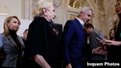 România - Lidera PSD, Viorica Dăncilă, după anunțarea primului exit-poll, București, 24 noiembrie 2019