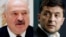 Зліва направо: президент Білорусі Олександр Лукашенко і президент України Володимир Зеленський (колаж)
