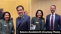 Саломе Зурабишвили с Марком Рубио и Дональдом Трампом-младшим