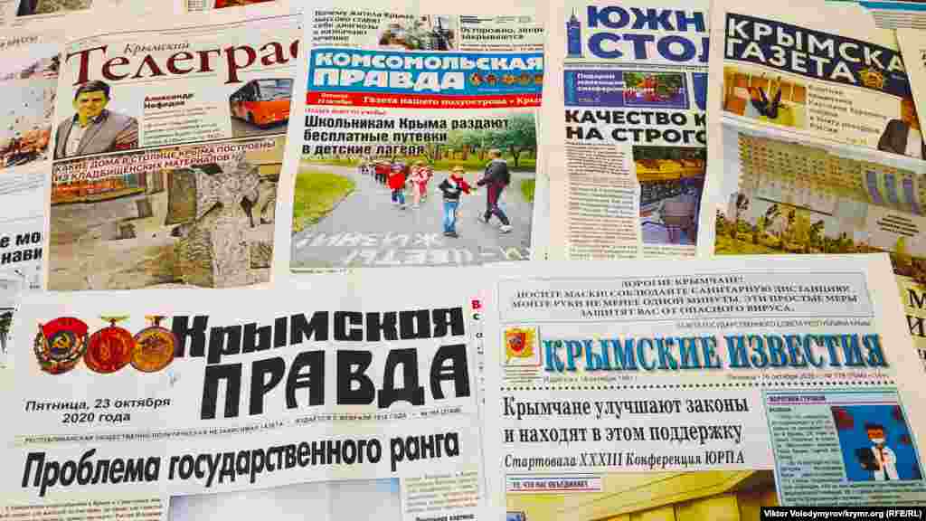 Кримські видання, які ще виходять. Щоправда, тижневик &laquo;Кримський телеграф&raquo; пропав з продажу останніми місяцями. Причини відсутності газети невідомі. Продавці в кіосках припускають, що &laquo;Кримський телеграф&raquo; міг припинити роботу через кризу, пов'язаного з пандемією коронавірусу