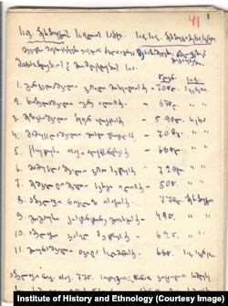 თამარის დღიურების ერთი გვერდი