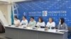 Инициаторы создания платформы «АЭС керек емес» на пресс-конференции в Алматы. 10 сентября 2024 года