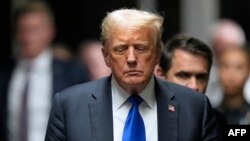 Колишній президент США та кандидат у президенти від Республіканської партії Дональд Трамп виступає перед пресою після судового засідання в Нью-Йорку, 30 травня 2024 року