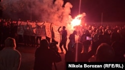 Протест против имигрантите во Црна Гора, Подгорица, 28 октомври 2025 година