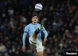 Абдукодир Хусанов - Англияның "Манчестер Сити" клубының ойыншысы. 23 ақпан, 2025 жыл.